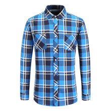 Dioufond Mens Pocket Flannel Plaid Cotton Shirt Long Sleeve Checkered Casual Slim Fit Black Warm Autumn Winter Shirts New