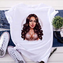 New women's white Tshirt Harajuku Beauty blowing bubbles printed T Shirt vogue pretty girl clothing Leisure female T-shirt Tops