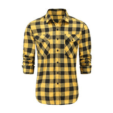 Dioufond Mens Pocket Flannel Plaid Cotton Shirt Long Sleeve Checkered Casual Slim Fit Black Warm Autumn Winter Shirts New