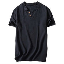 SHUJIN New Mens Spring Summer Casual Shirt Short Sleeve Cotton Linen Shirts Men Loose Collar Button Shirt silk Chemise Homme