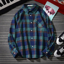 2021 Men's Shirt Fashion Spring Plaid Casual Flannel Shirts Men Long Sleeve Soft Comfort Slim Fit Men Jacket Cardigan Shirt
